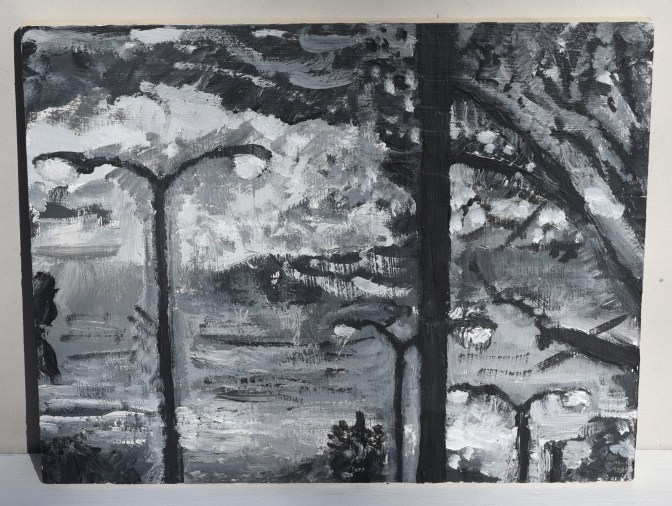 "Cloudy at Dusk" - Acrylic on Panel 2019