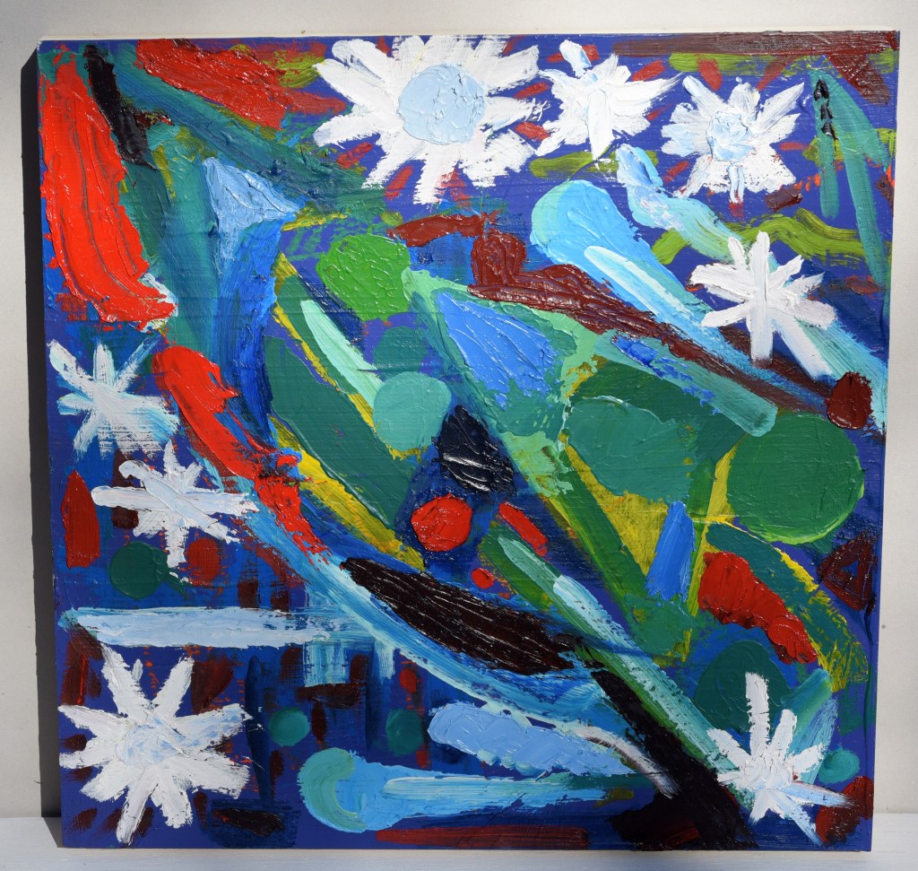 Acrylic and Oil on Board in 2021