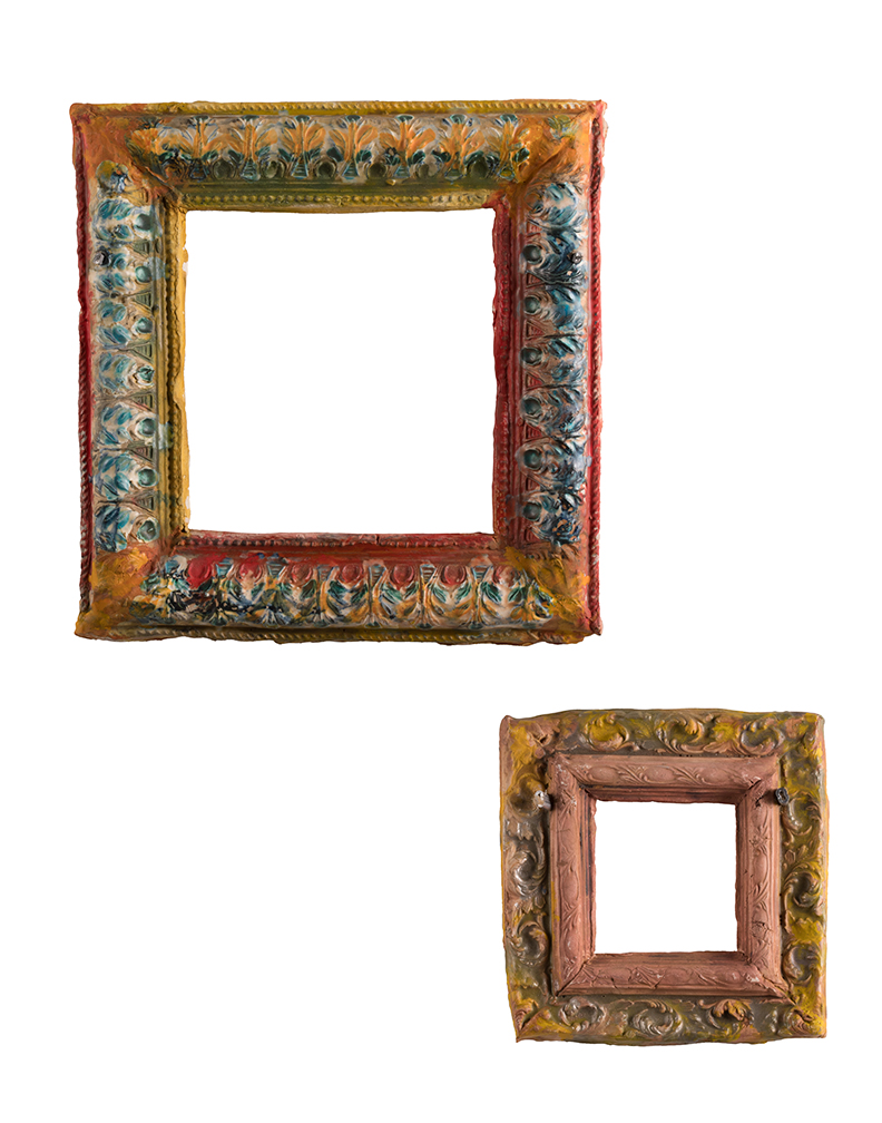 Ceramic Frames with Encaustic